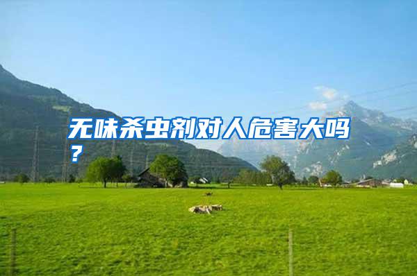 無味殺蟲劑對人危害大嗎?