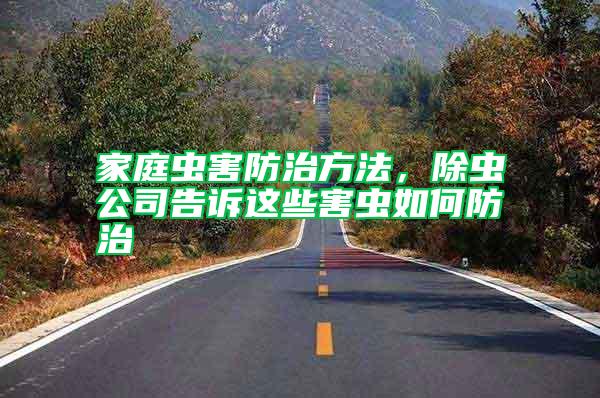 家庭蟲(chóng)害防治方法,除蟲(chóng)公司告訴這些害蟲(chóng)如何防治