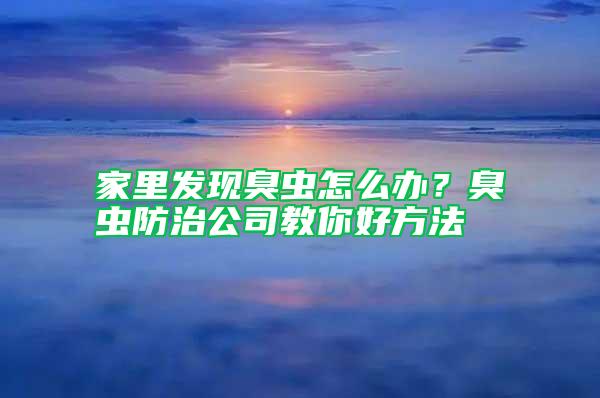家里發現臭蟲怎么辦?臭蟲防治公司教你好方法