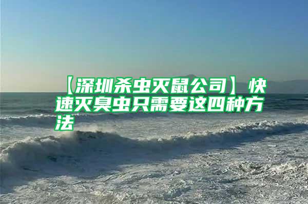 【深圳殺蟲滅鼠公司】快速滅臭蟲只需要這四種方法