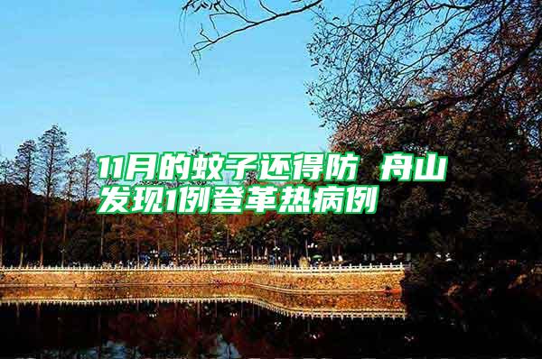 11月的蚊子還得防 舟山發(fā)現(xiàn)1例登革熱病例