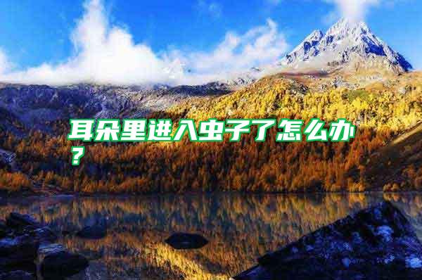 耳朵里進入蟲子了怎么辦?