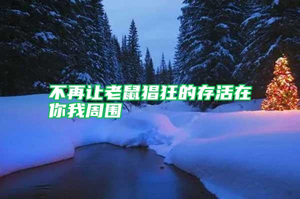 不再讓老鼠猖狂的存活在你我周圍