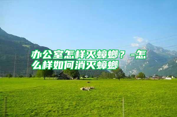 辦公室怎樣滅蟑螂?-怎么樣如何消滅蟑螂