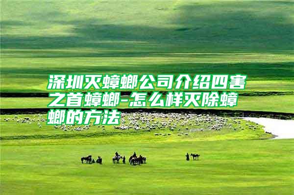 深圳滅蟑螂公司介紹四害之首蟑螂-怎么樣滅除蟑螂的方法