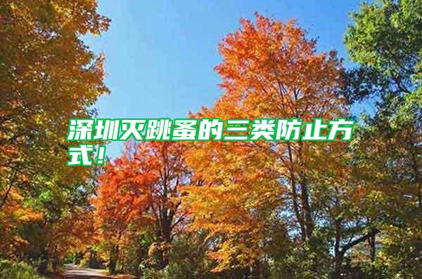 深圳滅跳蚤的三類防止方式！