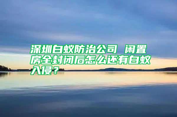 深圳白蟻防治公司 閑置房全封閉后怎么還有白蟻入侵？