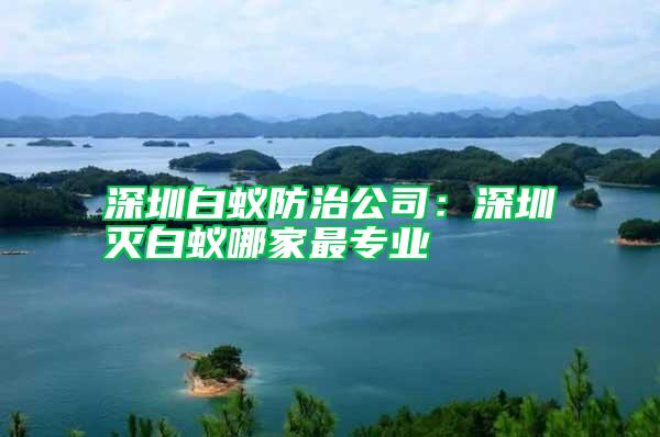 深圳白蟻防治公司:深圳滅白蟻哪家最專業(yè)