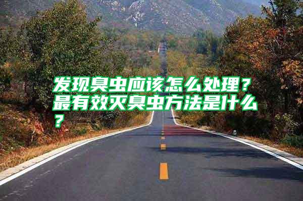 發(fā)現(xiàn)臭蟲應(yīng)該怎么處理？最有效滅臭蟲方法是什么？