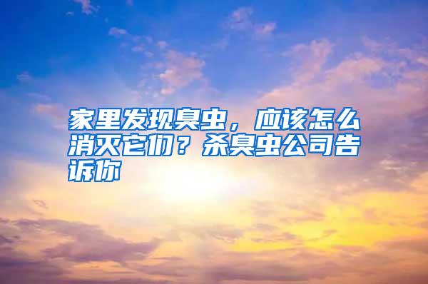 家里發(fā)現(xiàn)臭蟲,應該怎么消滅它們?殺臭蟲公司告訴你