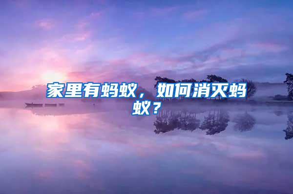 家里有螞蟻，如何消滅螞蟻？
