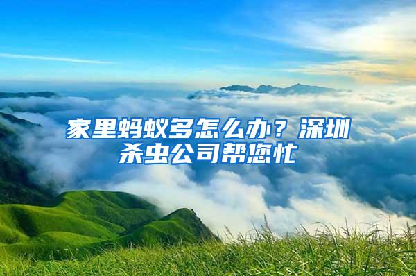 家里螞蟻多怎么辦？深圳殺蟲公司幫您忙