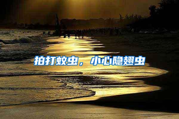 拍打蚊蟲，小心隱翅蟲