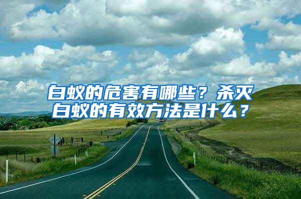 白蟻的危害有哪些？殺滅白蟻的有效方法是什么？